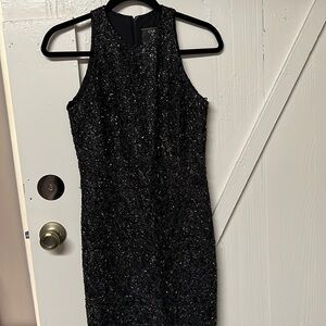 Carmen Marc Valvo beaded and embroidered dress